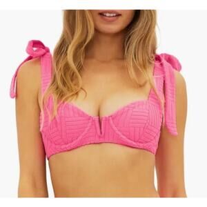 Beach Riot New Women's Blair Underwire Bikini Swim Top Strawberry Moon XL Terry